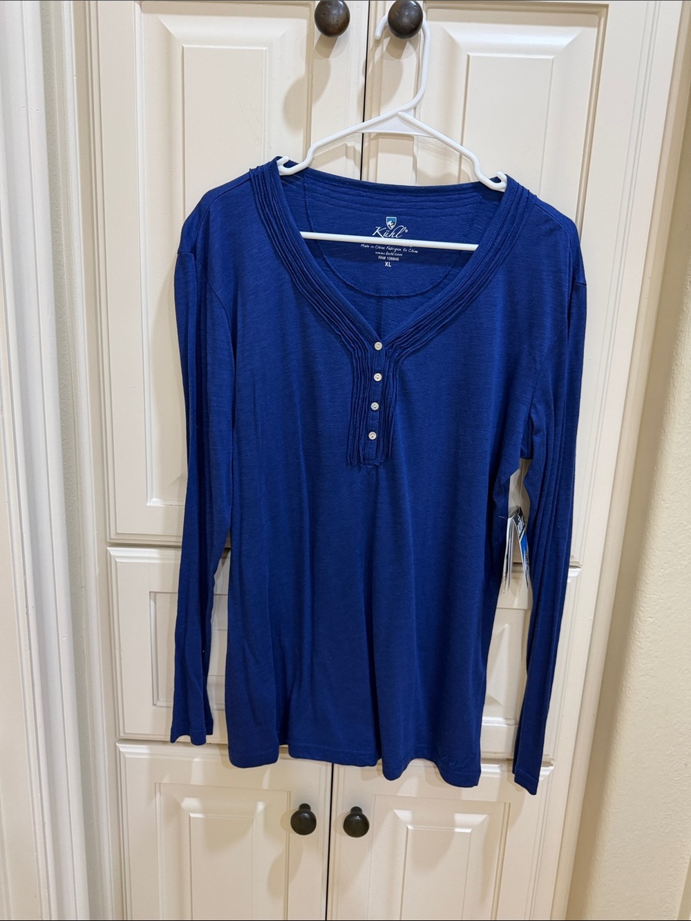 Kuhl Women's Long Sleeve Henley Top - Royal Blue